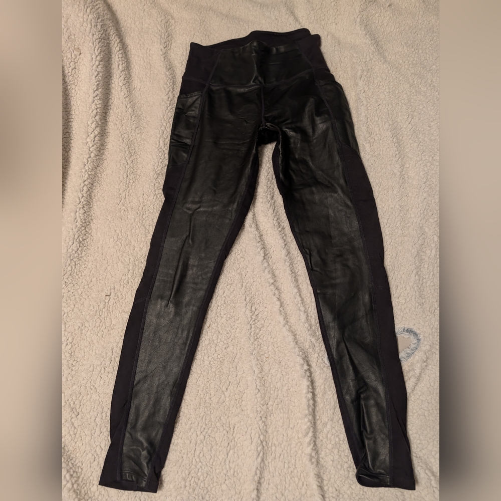 Athleta Women's Black Faux Leather Pants
